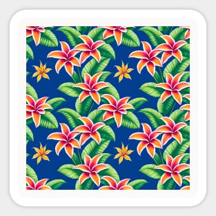 Paradise Blooms: Tropical Floral Elegance Sticker